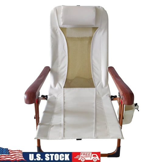 Low Profile Reclining Backpack Chair with Insulated Drink Holder \