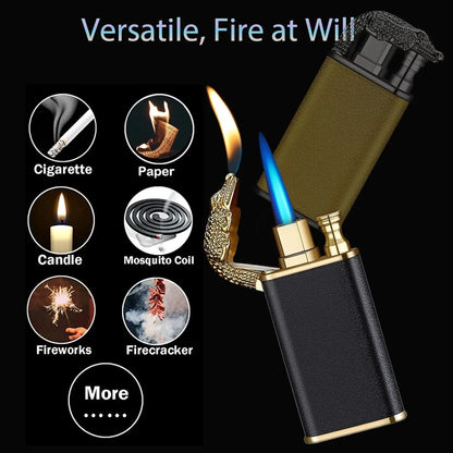 Cool Magic Crocodile Dual Flame Windproof Torch Lighter