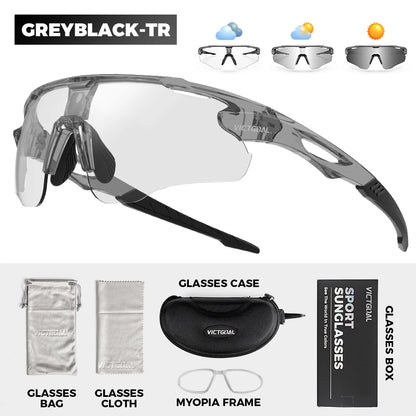 Photochromic Sunglasses UV400 Protection Bicycle Eyewear