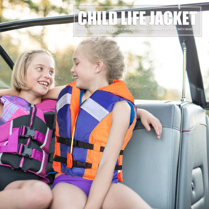 Life Jacket Wear-resistant with Whistle Reflective Strips