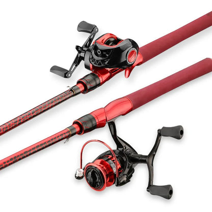 Red 180 Cm Carbon Fishing Rod ML