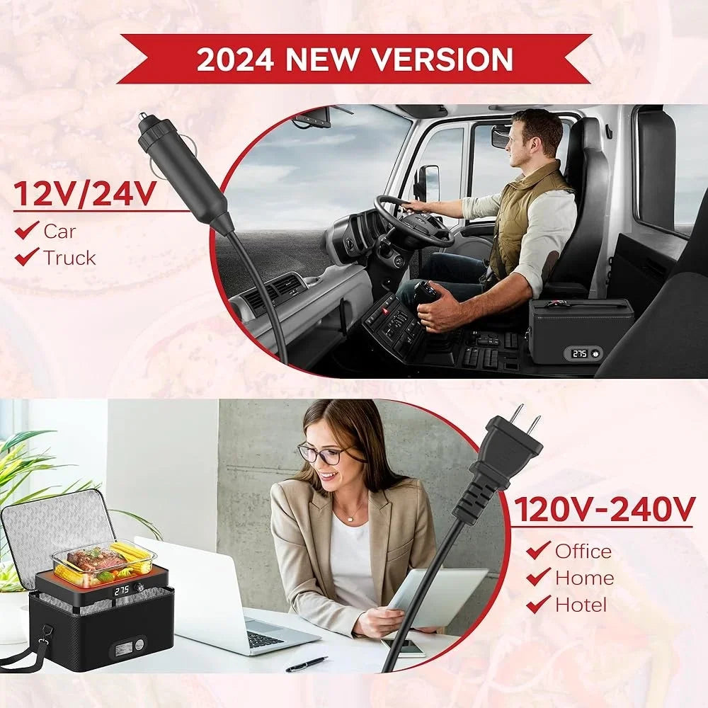 Mini Heated Lunch Box 12V 24V 110V9 240V