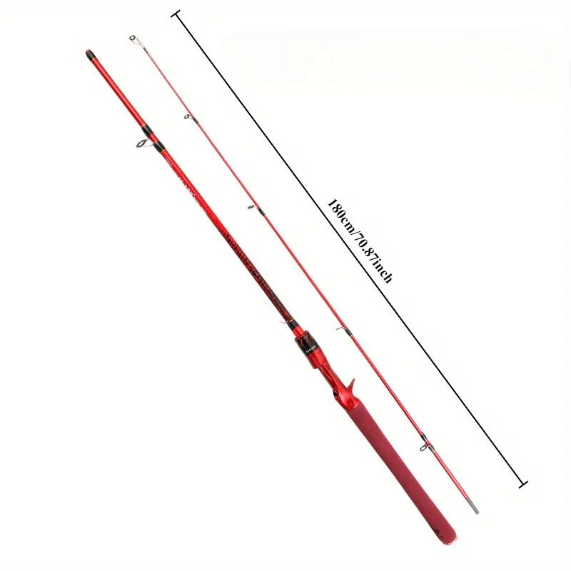 Red 180 Cm Carbon Fishing Rod ML
