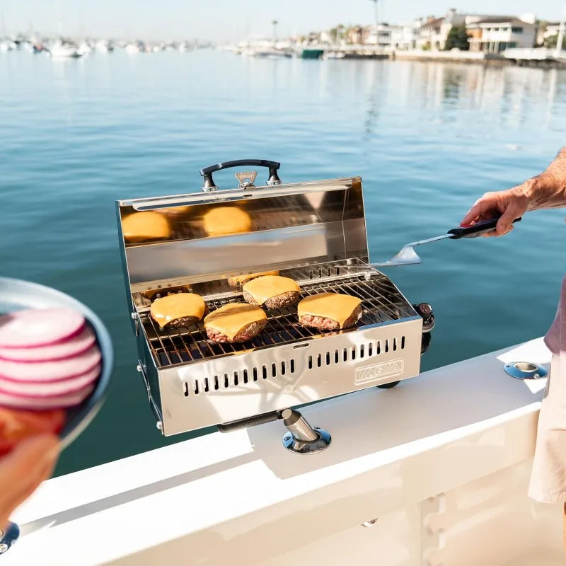 Marine-Grade Stainless Steel Barbecue Grill for Boats
