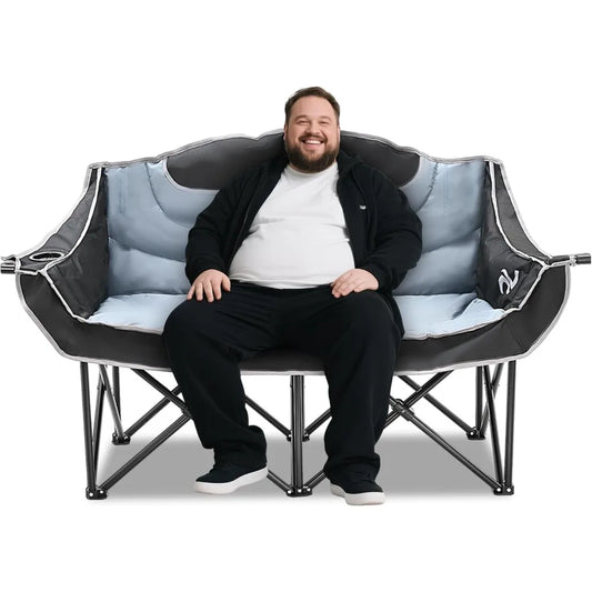 Oversized Heavy Duty Portable Padded Folding Loveseat