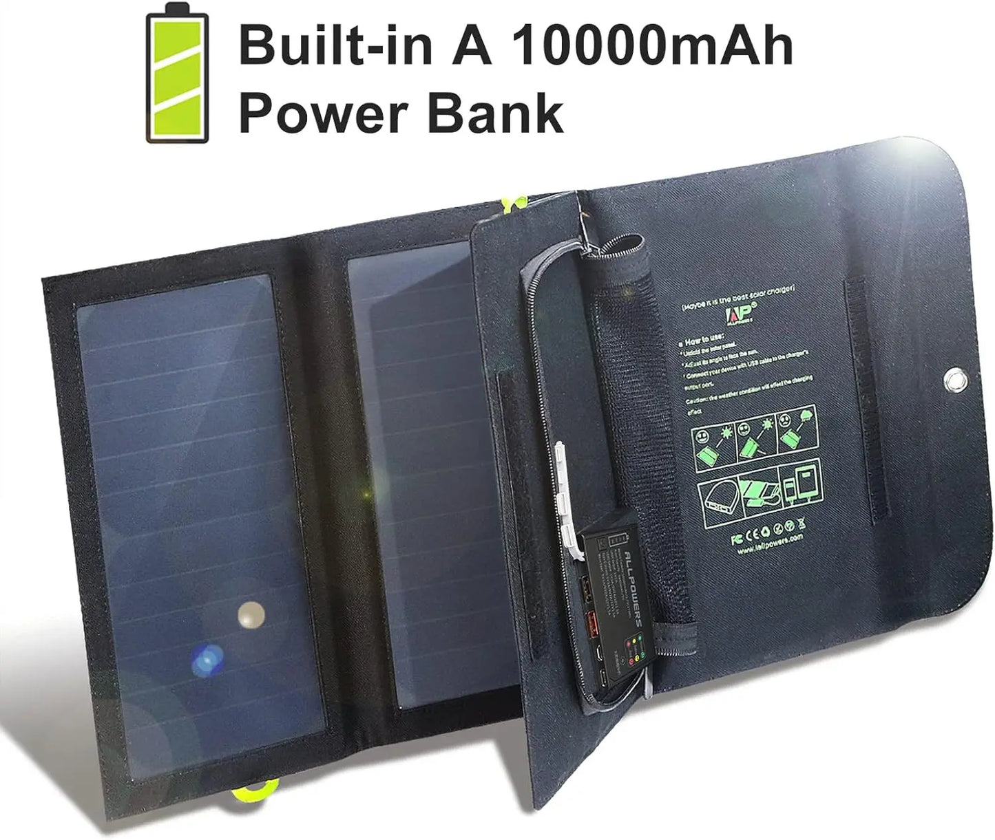 High Efficiency Flexible Foldable Solar Panel 5V Battery Charger 21W
