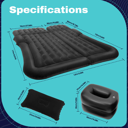 Thick Inflatable Queen Size Airbed with Built-in Pump