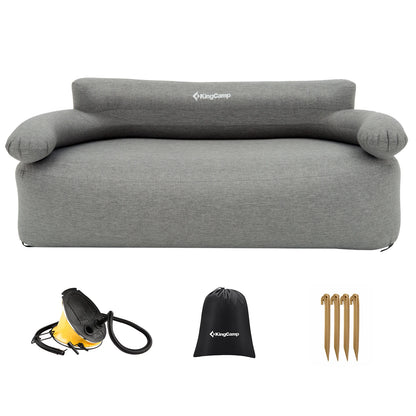Portable Double Air Couch, Outdoor Air Beach Couch Inflatable Lounger for Camping, Picnics, and Beach Games