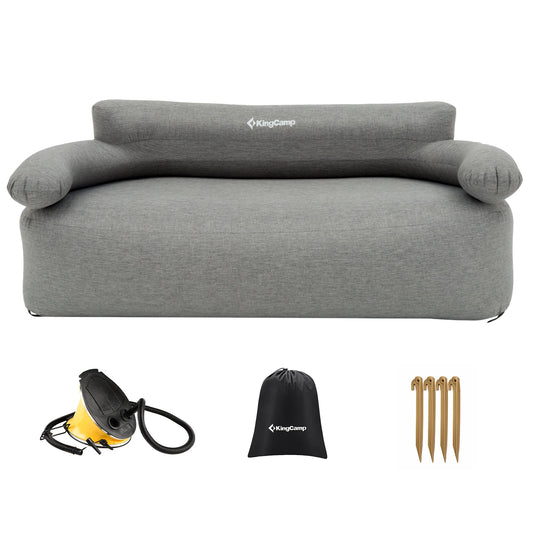 Portable Double Air Couch, Outdoor Air Beach Couch Inflatable Lounger for Camping, Picnics, and Beach Games