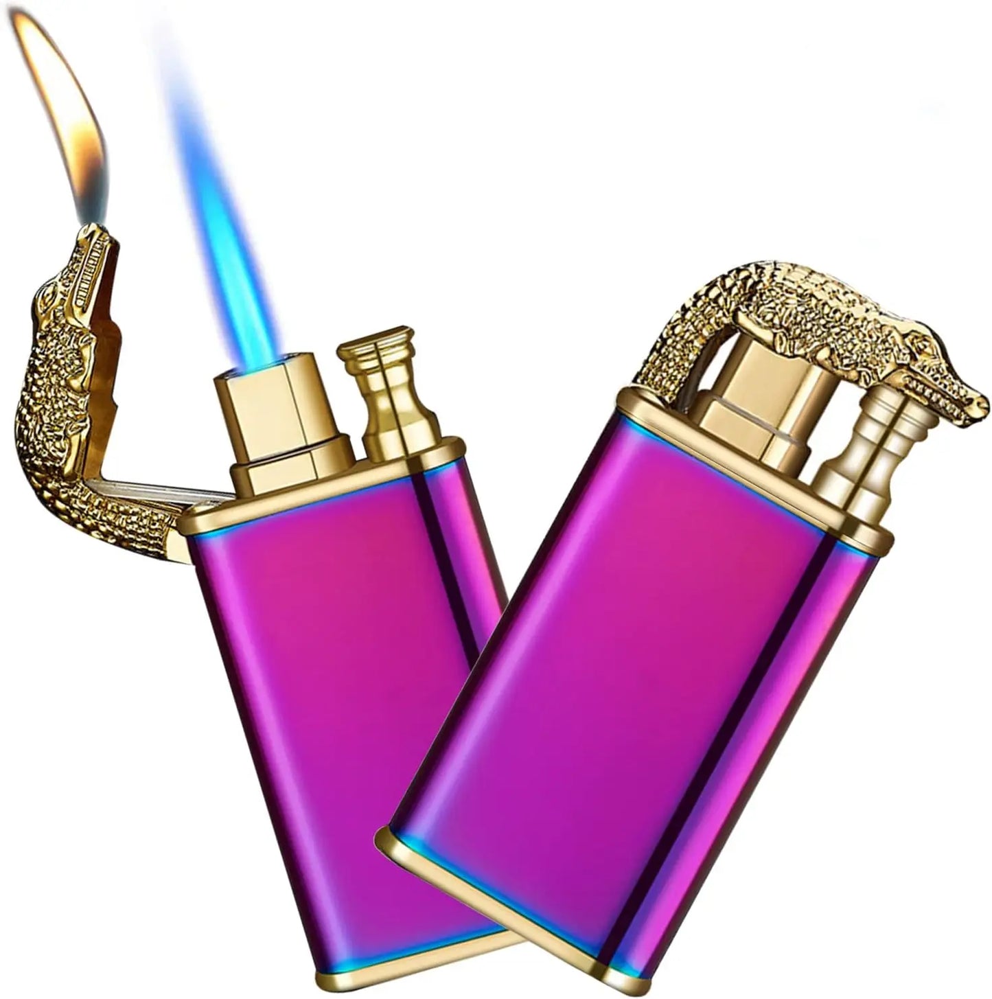 Cool Magic Crocodile Dual Flame Windproof Torch Lighter