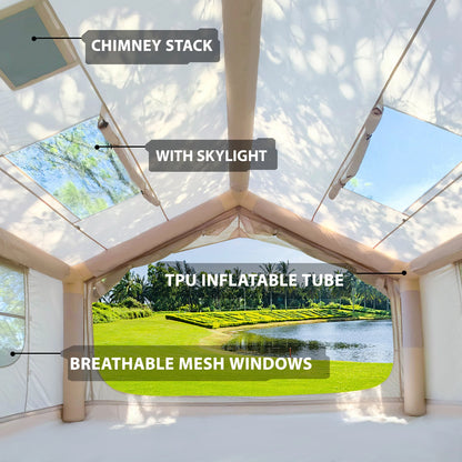 Inflatable Tent for Camping - 6-8 Person with Stove
