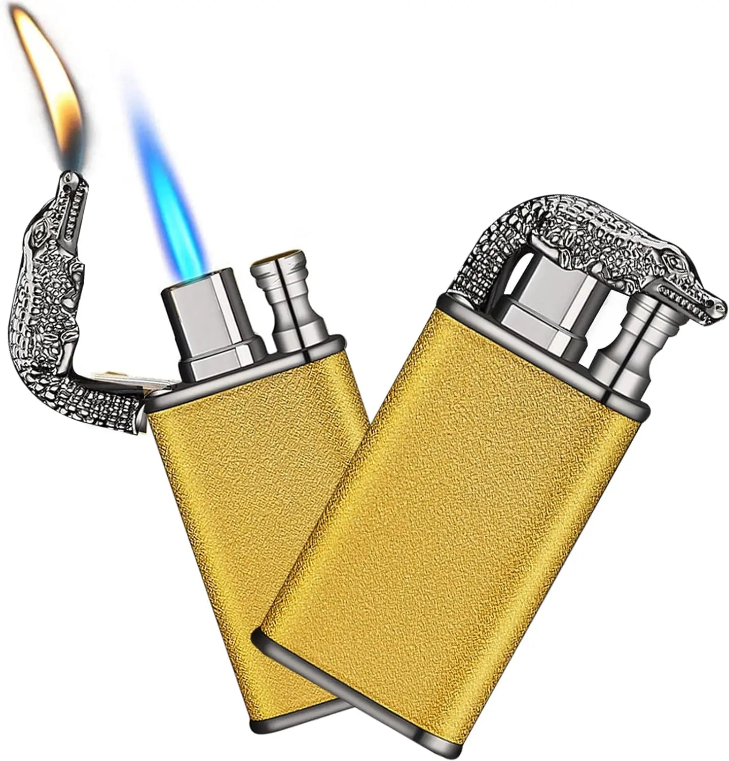 Cool Magic Crocodile Dual Flame Windproof Torch Lighter