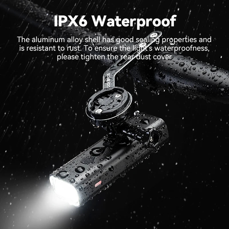 IPX6 Type-c Rechargeable Bicycle Headlight LED 400/800/1000/1500LM