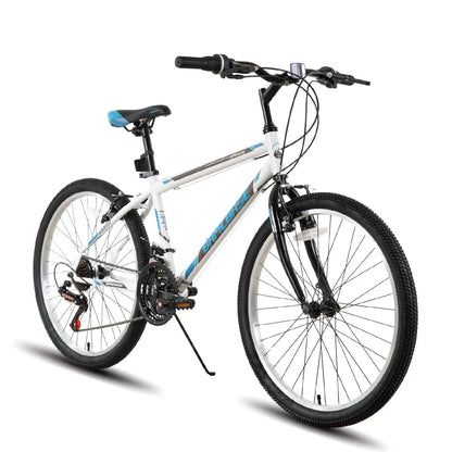 Mountain Bike for Men Women, 21 Speeds High-Carbon Steel Frame