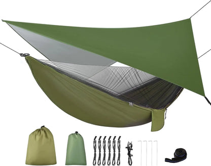 Portable Hammock with Rain Shelter