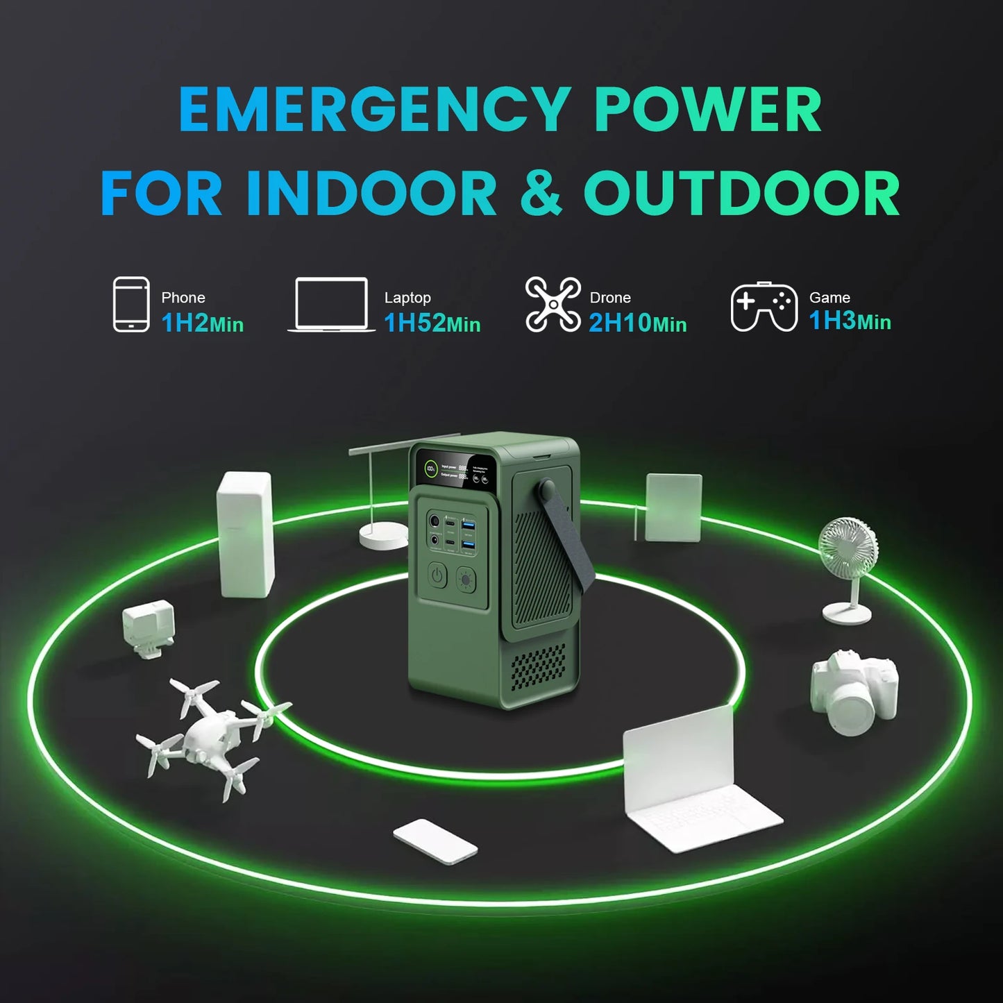 Portable Power Station 60000mAh Charger USB TYPE-C Port