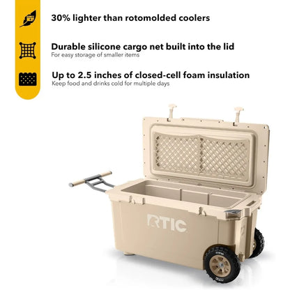 72 Quart Ultra-Light Wheeled Cooler