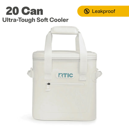 RTIC 20 Can Ultra-Tough Soft Cooler, 15 Qt, Leakproof, Waterproof Zipper