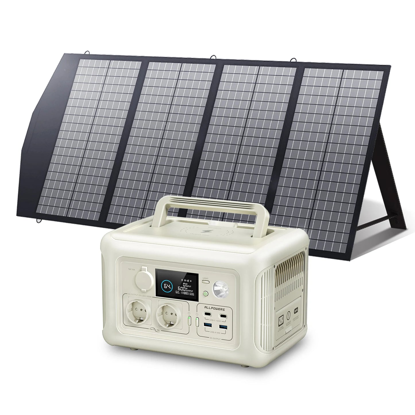 Portable Power Generator Station with Portable Solar Panel (option)