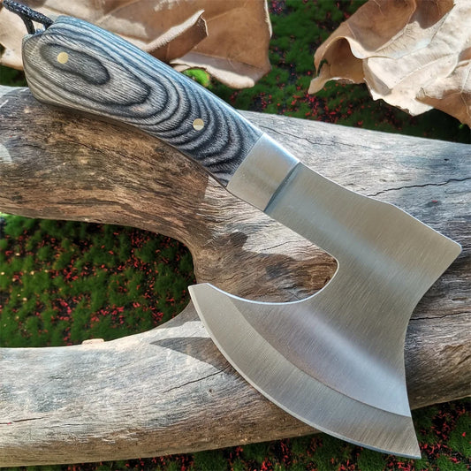 Wooden Handle Stainless Steel Blade Survival Axe