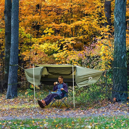 Rainfly Waterproof Flat Lay Hammock Tent with Mosquito Net