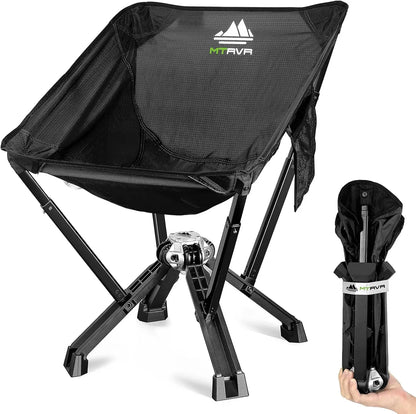 Portable Camping Chairs, Collapses to Size of Water Bottle, Lightweight Small Folding Chairs for Camping, Lawn, Travel, Picnics