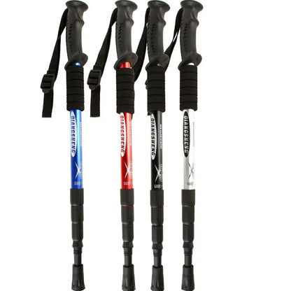 Ultralight Foldable Trekking Poles Straight Grip Handle