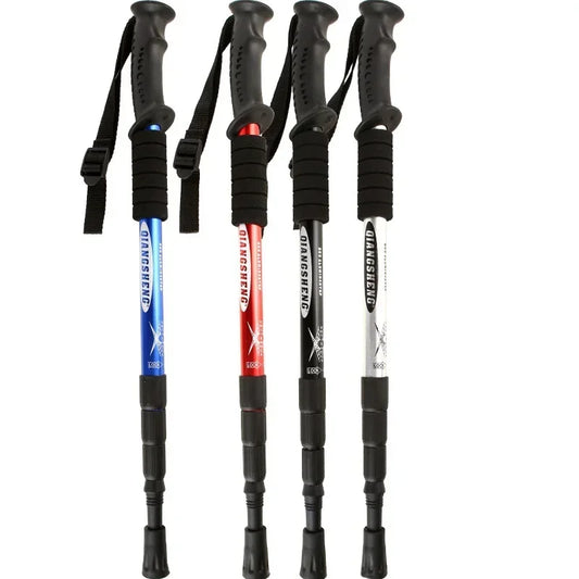 Ultralight Foldable Trekking Poles Straight Grip Handle
