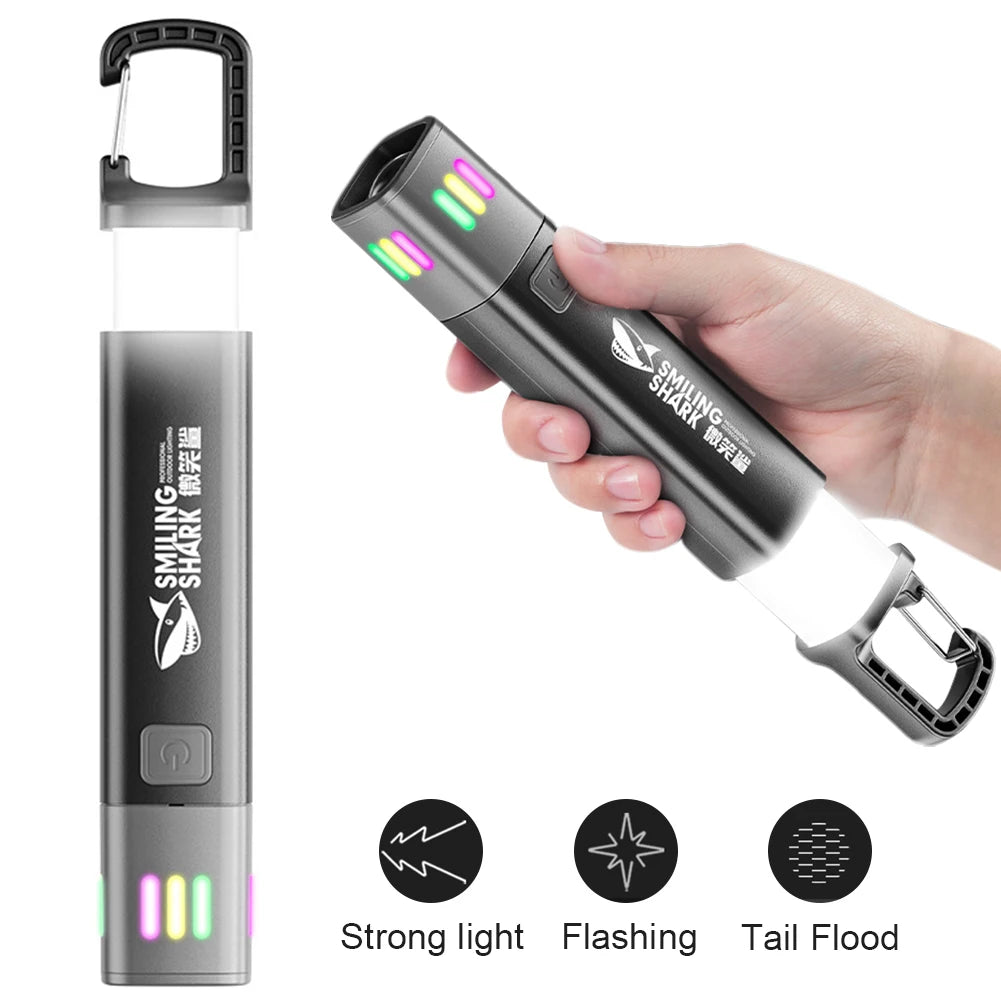 Variable Focus Torch LED Flashlight USB Rechargeable