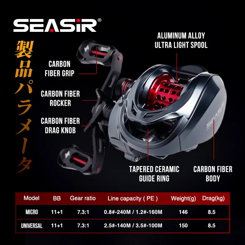 Baitcasting Fishing Reel 1 7.3:1 HS Ratio