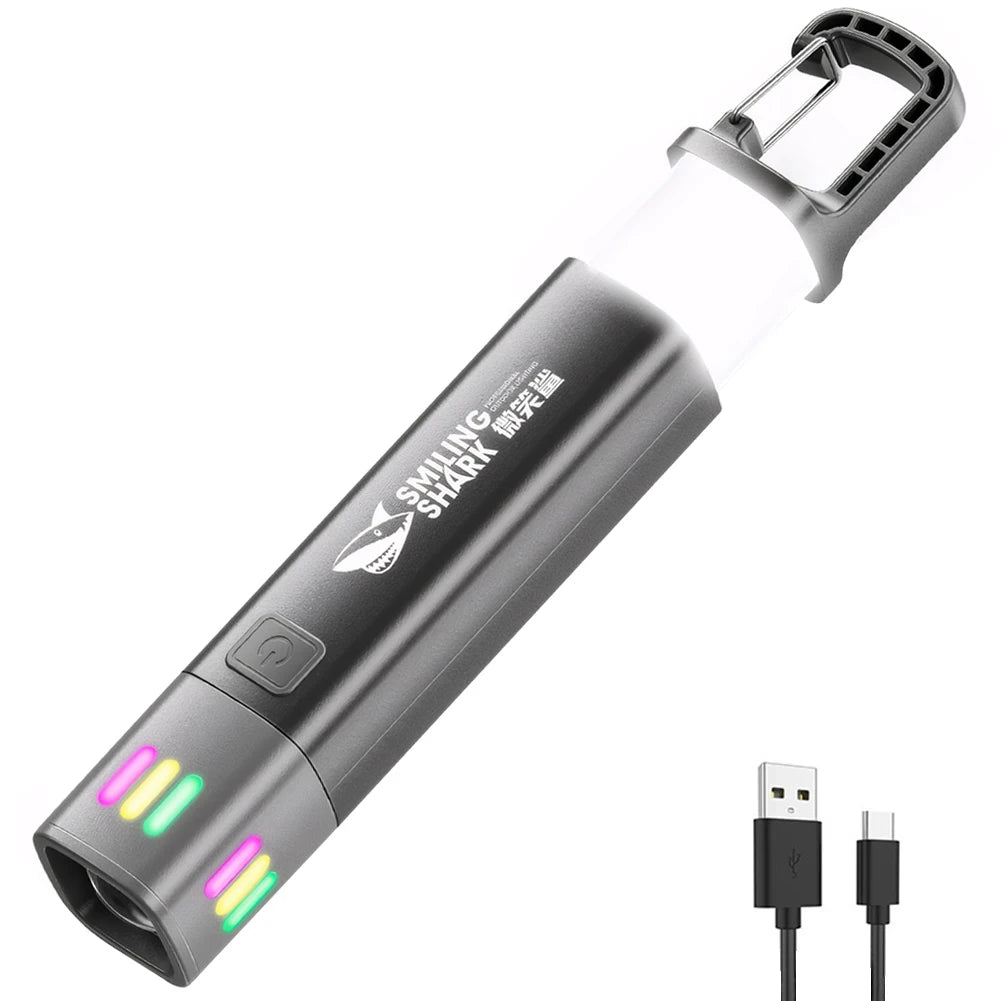 Variable Focus Torch LED Flashlight USB Rechargeable