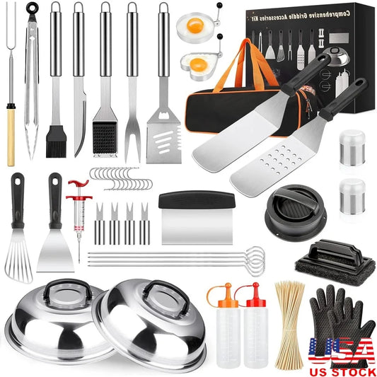 144 Pcs Grill Accessories Kit BBQ Tool Set