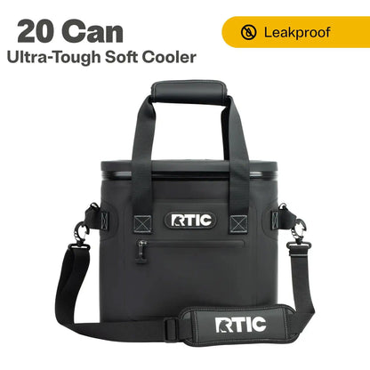 RTIC 20 Can Ultra-Tough Soft Cooler, 15 Qt, Leakproof, Waterproof Zipper