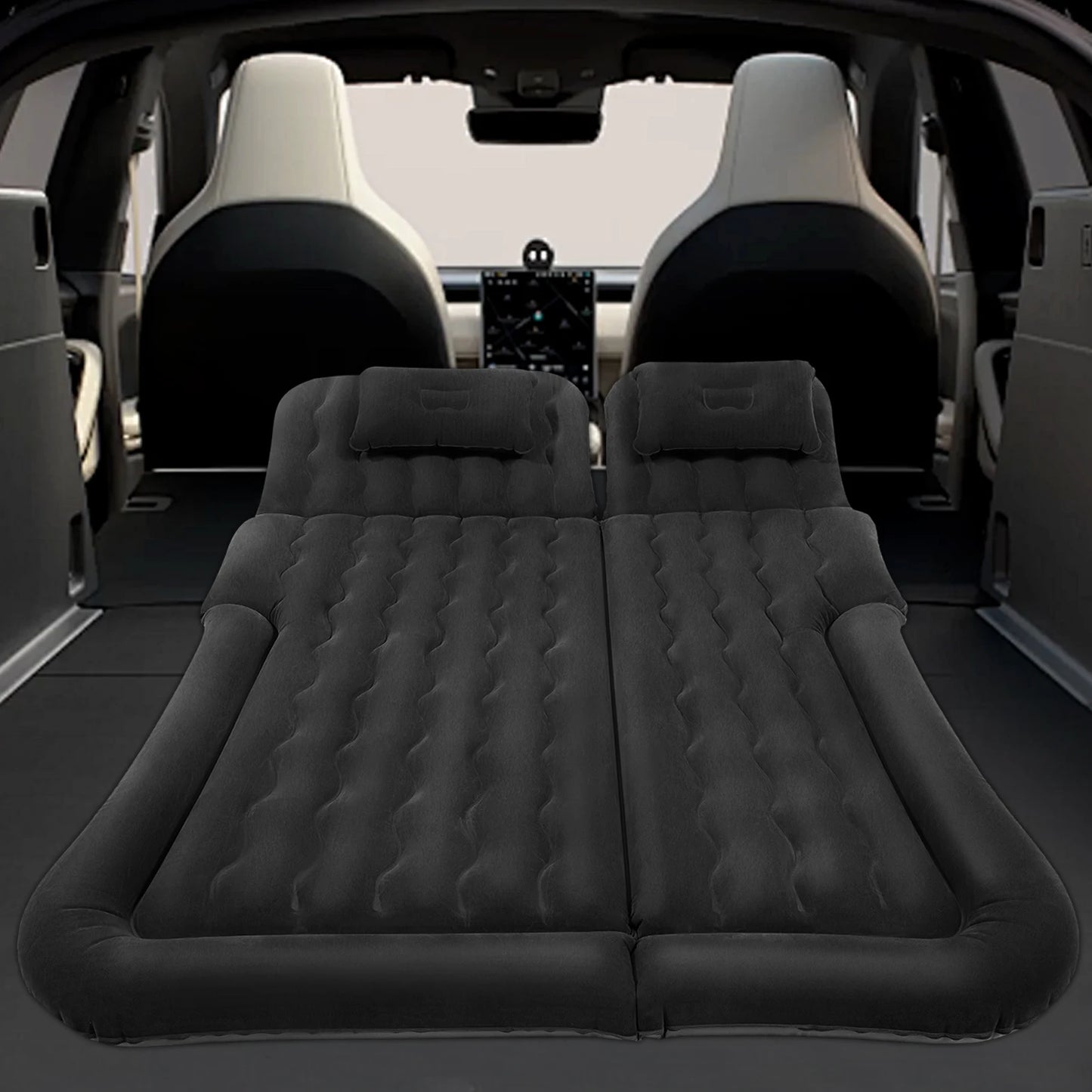 Thick Inflatable Queen Size Airbed with Built-in Pump