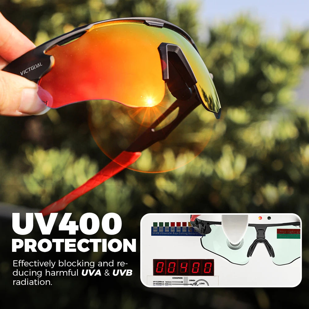 Photochromic Sunglasses UV400 Protection Bicycle Eyewear