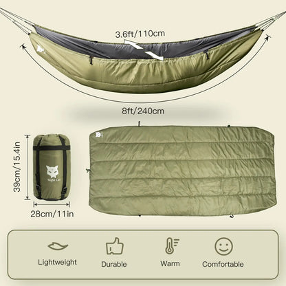 Single Insulated Under Blanket Hammock Sleeping Bag