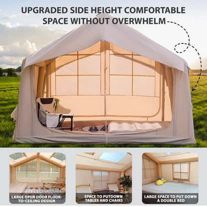 Inflatable Tent for Camping - 6-8 Person with Stove