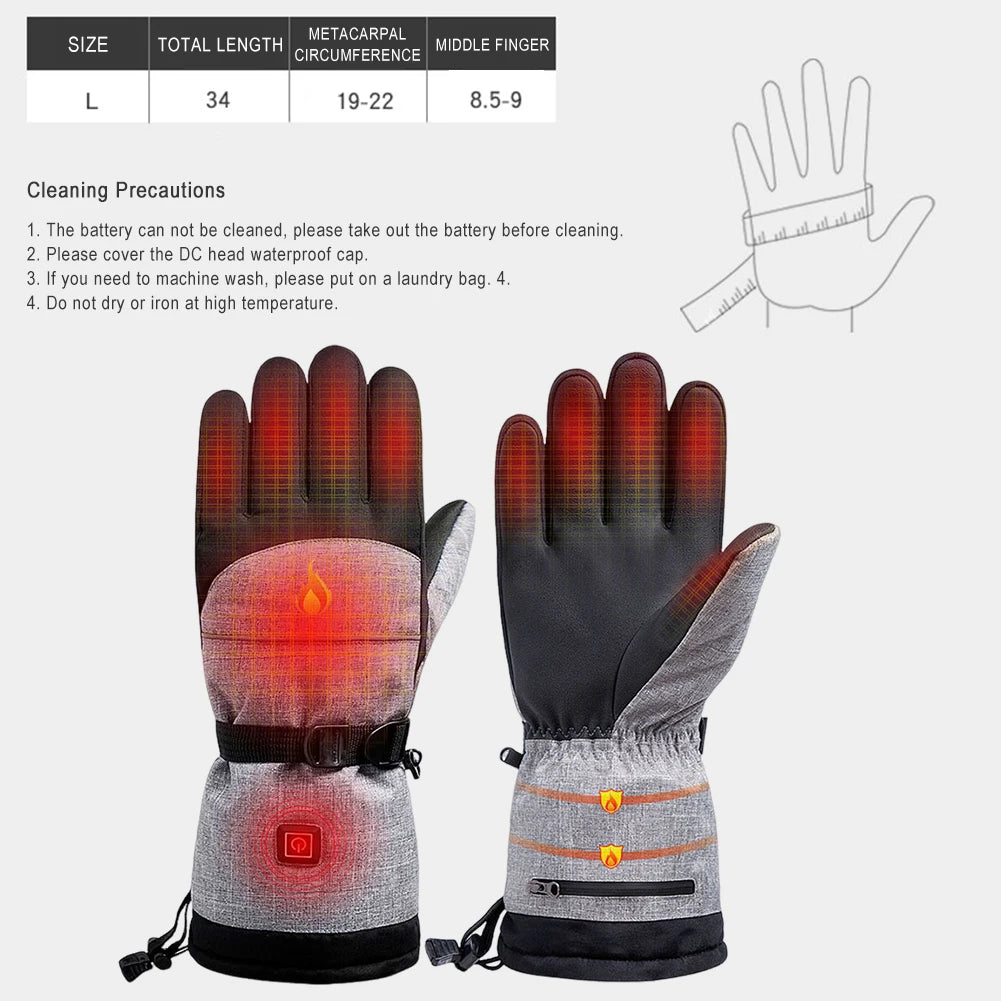 Thermal Electric Heating Gloves Anti-Slip Waterproof