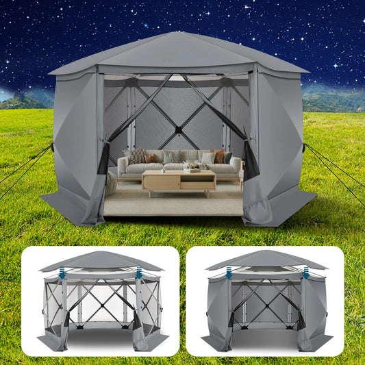 Pop up 12x12 Outdoor Gazebo Screened Tent