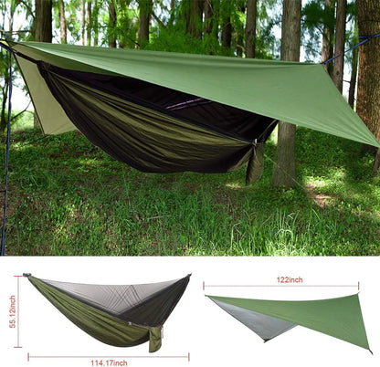 Portable Hammock with Rain Shelter