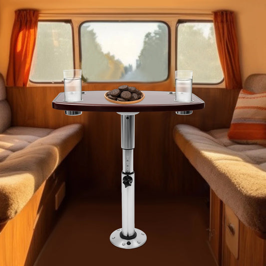 RV/Boat Dining Table Pedestal Base w/ 4 Cup Holders
