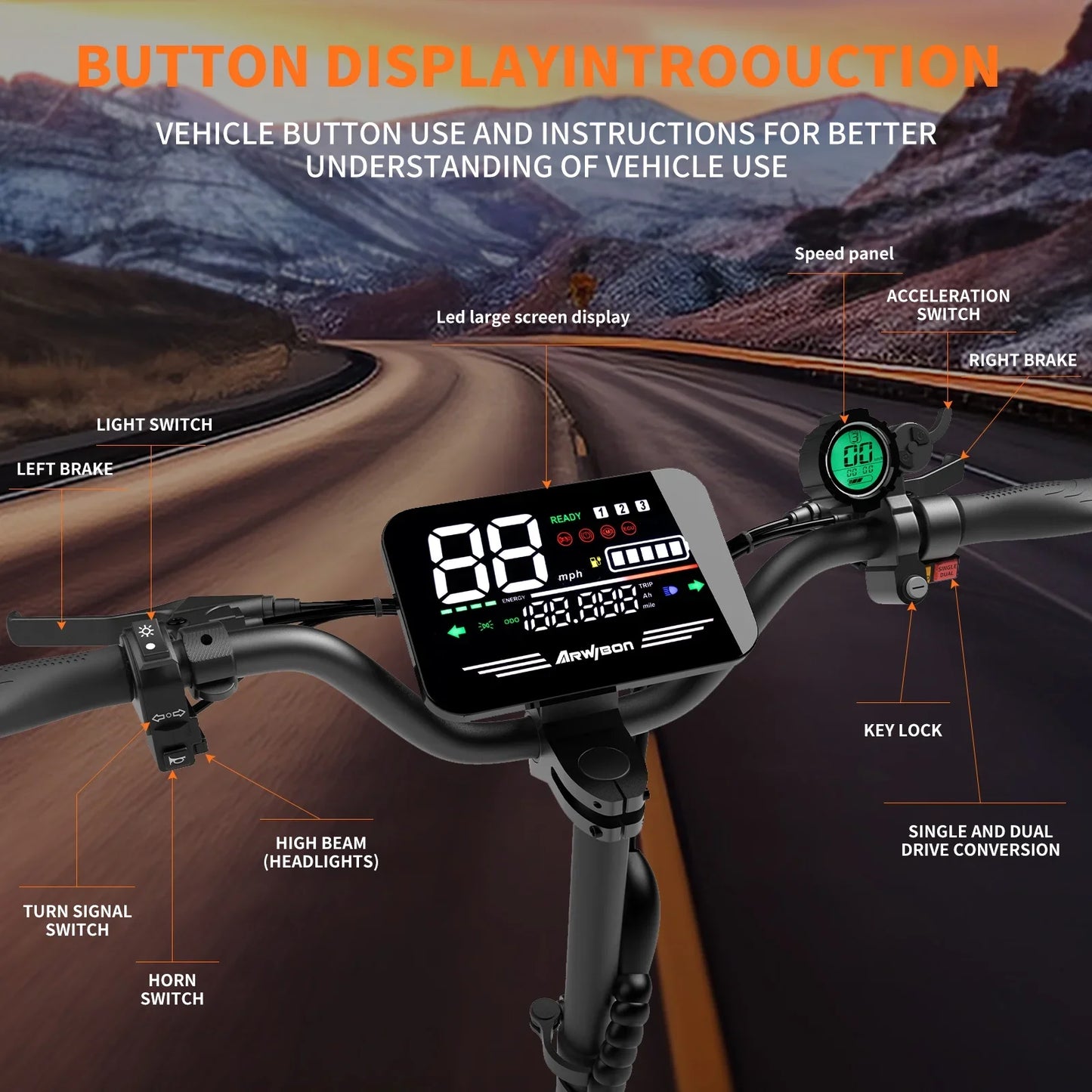 5600W Dual Motor Electric Scooter Top Speed 46MPH